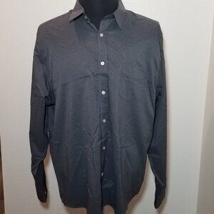 Untuckit Mens XXL Long Sleeve Shirt Gray Franken Wrinkle Free Button Up Preppy